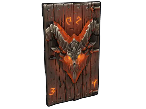 Molten Visage Wood Door