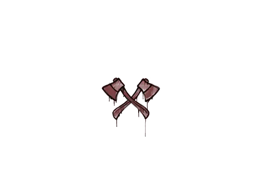 Sealed Graffiti | X-Axes (Brick Red)