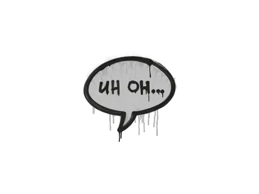 Sealed Graffiti | Uh Oh (Shark White)
