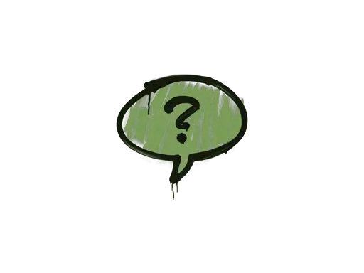 Sealed Graffiti | Question Mark (Battle Green)