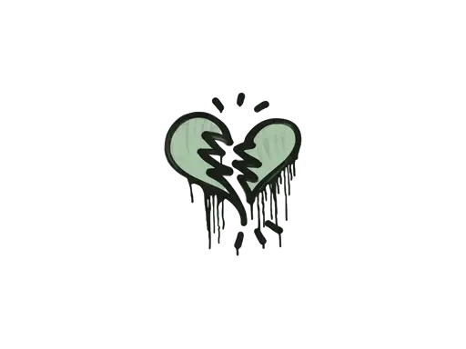Sealed Graffiti | Broken Heart (Cash Green)