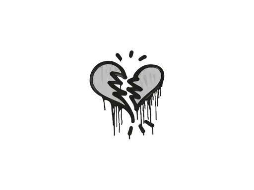 Sealed Graffiti | Broken Heart (Shark White)
