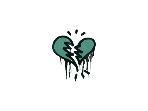Sealed Graffiti | Broken Heart (Frog Green)