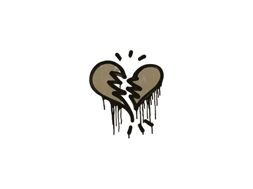 Sealed Graffiti | Broken Heart (Dust Brown)