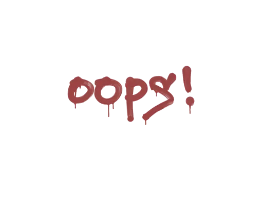 Sealed Graffiti | Oops (Blood Red)