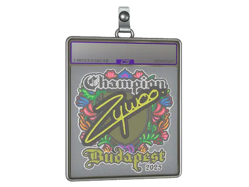 Sticker Slab | ZywOo (Embroidered, Champion) | Budapest 2025