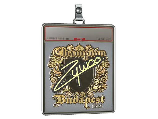 Sticker Slab | ZywOo (Gold, Champion) | Budapest 2025