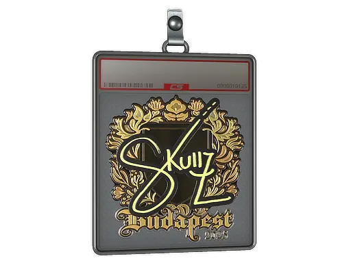 Sticker Slab | skullz (Gold) | Budapest 2025