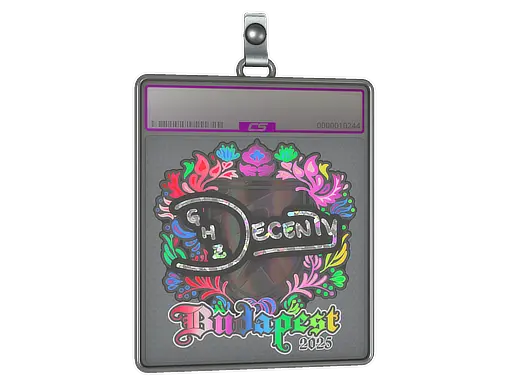 Sticker Slab | decenty (Holo) | Budapest 2025