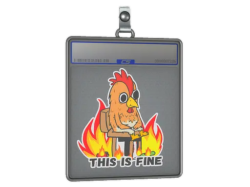 Sticker Slab | This Is Fine (Chicken)