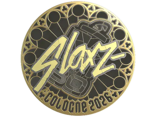 Sticker | slaxz- (Gold) | Cologne 2026