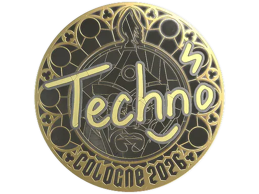 Sticker | Techno4K (Gold) | Cologne 2026