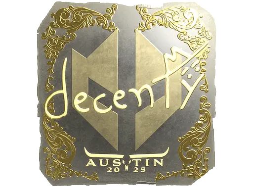 Sticker | decenty (Gold) | Austin 2025