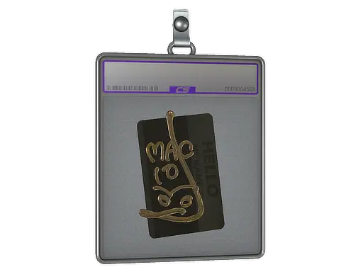 Sticker Slab | Hello MAC-10 (Gold)