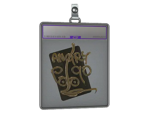 Sticker Slab | Hello P90 (Gold)