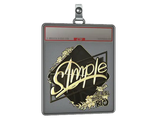 Sticker Slab | s1mple (Gold) | Rio 2022