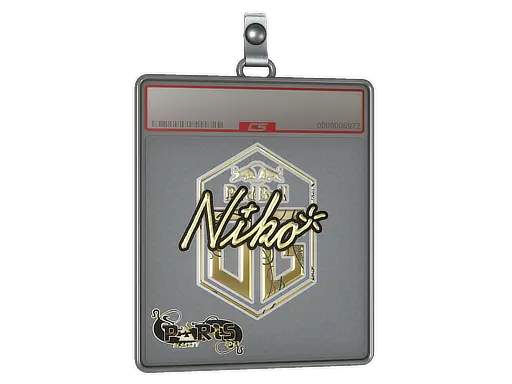 Sticker Slab | niko (Gold)  | Paris 2023