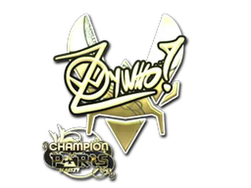 Sticker | ZywOo (Gold, Champion) | Paris 2023