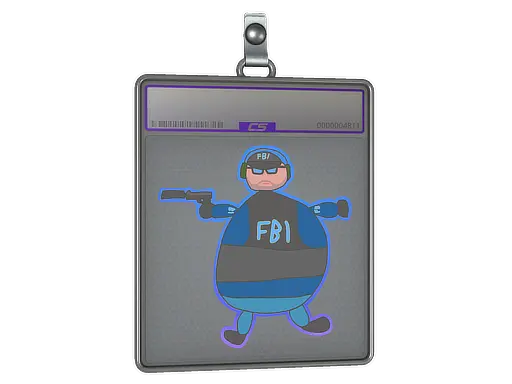 Sticker Slab | Poorly Drawn FBI (Holo)