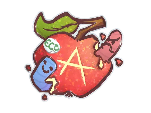Sticker | Apple A Day (Glitter)
