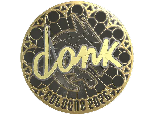 Sticker | donk (Gold) | Cologne 2026