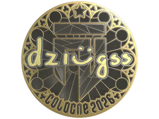 Sticker | dziugss (Gold) | Cologne 2026